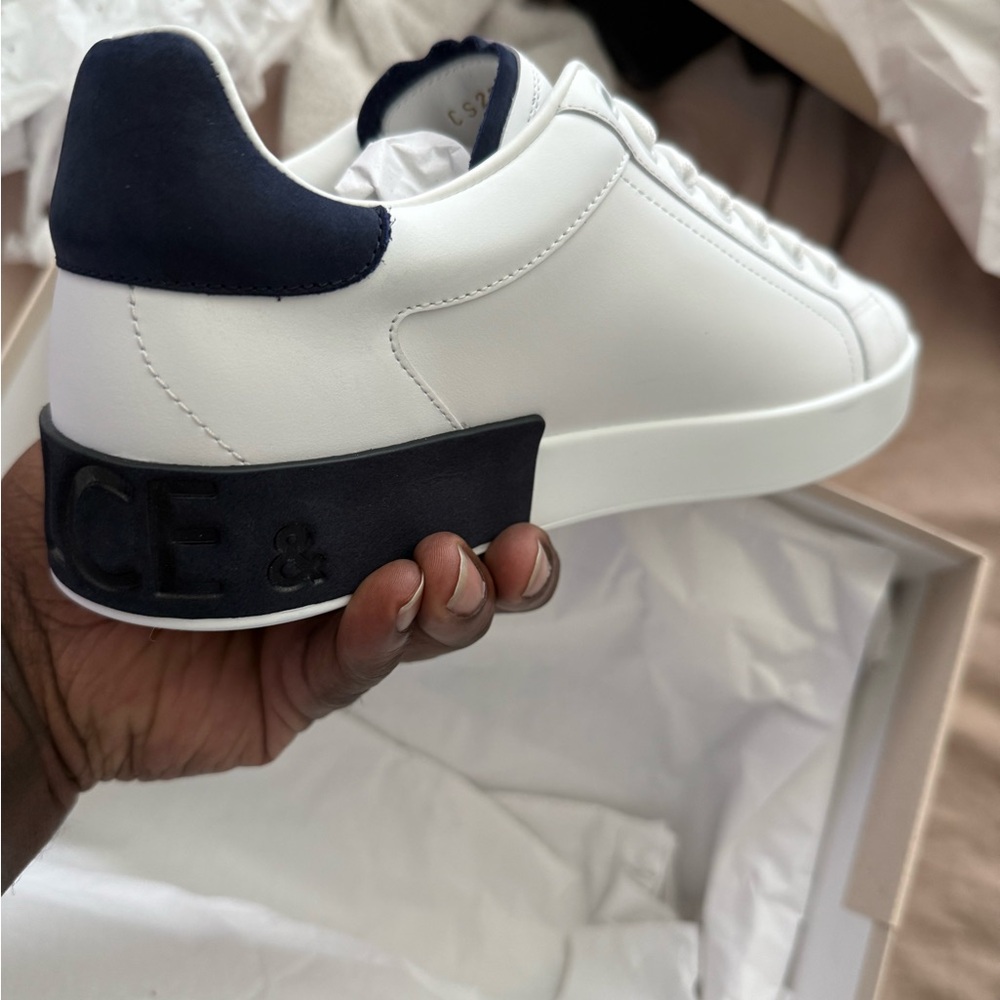 White and Blue D&G Men's designer Sneakers 
Brand New in box never worn